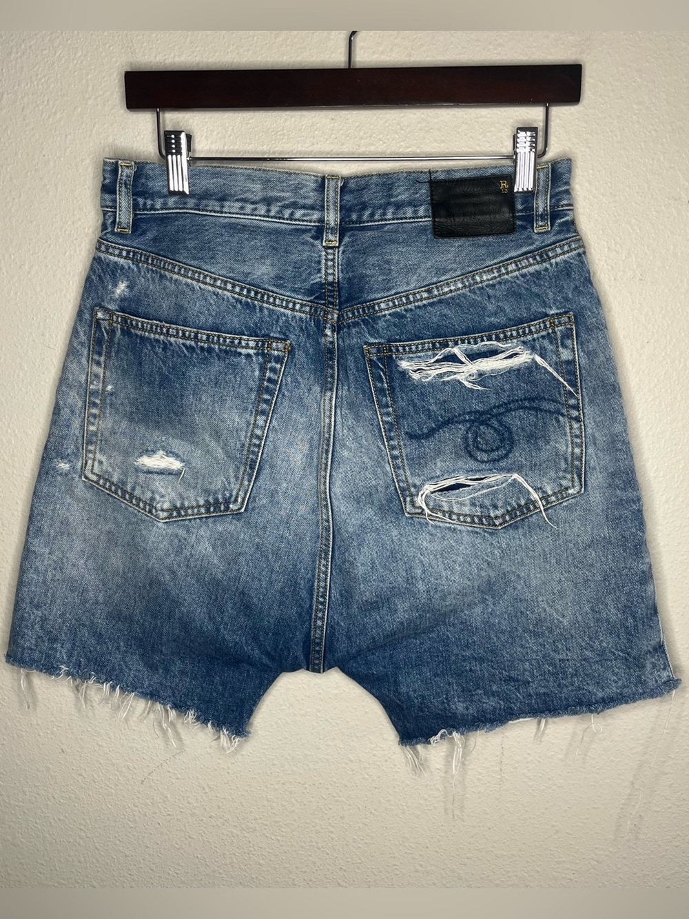 R13 Distressed Marky Drop Short in Bain Size 27 Streetwear Summer - Picture 4 of 13